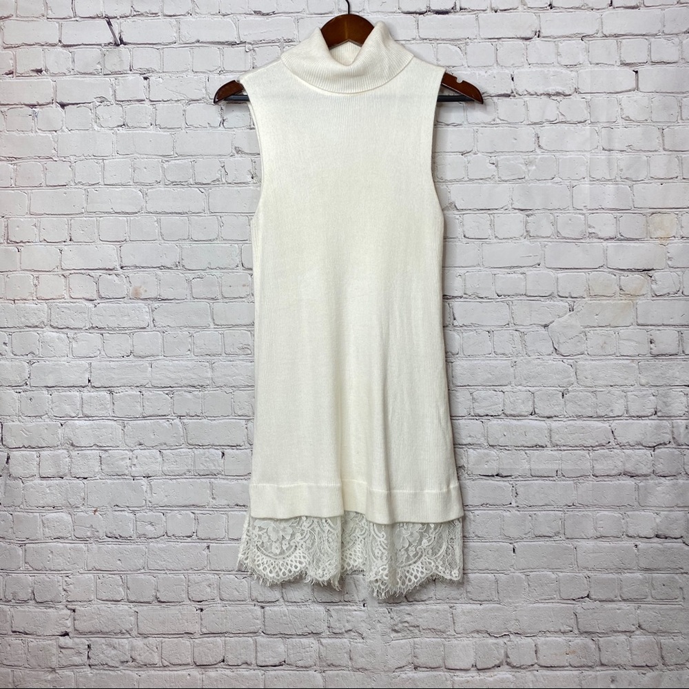 Apt.9 Women’s Long Cream Sweater Top Medium